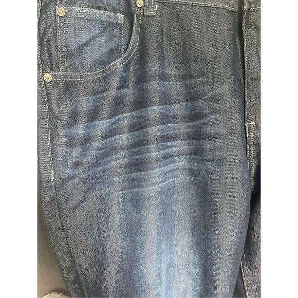 Free Planet Men’s Fit & Slim Straight Jeans Blue Size 48x32 - Picture 4 of 12